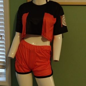 Naruto Crop Top and Shorts
